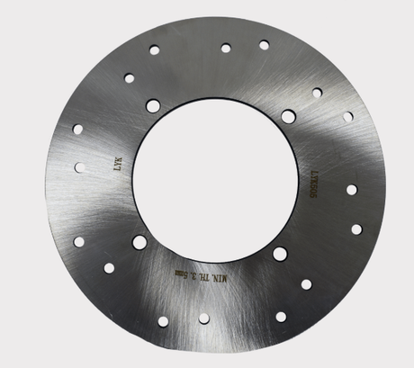 Hisun Vector E1 rear brake disc rotor, silver drilled rotor by ATV City