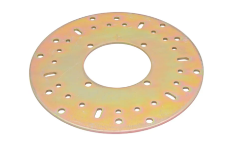 Front brake disc rotor for Polaris Ranger/Sportsman 570, gold zinc-coated, OEM 5244314, ATV City