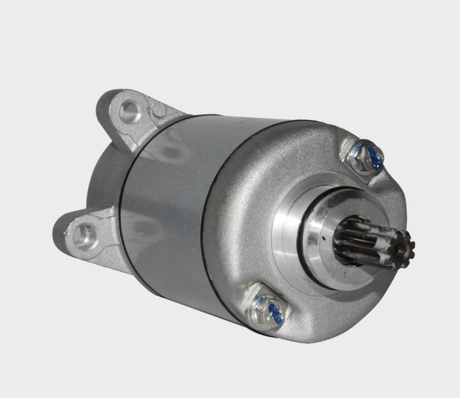 Starter motor for Honda TRX400FA/TRX400FGA FourTrax; metallic silver housing