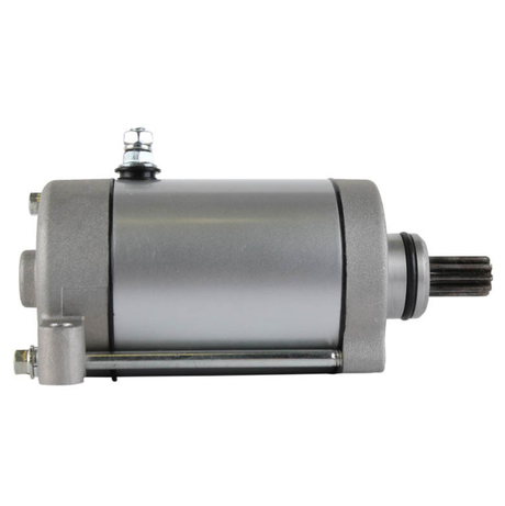 Starter motor for 500/700cc ATVs/UTVs, silver metal body with gear drive shaft