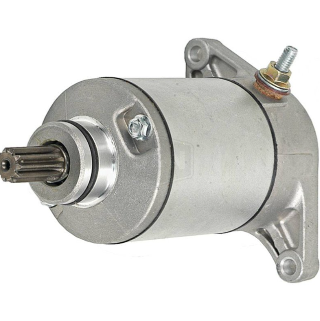 Starter motor, silver metal finish, for Arctic Cat 250/300 and Suzuki LT-F250/LT-F300 ATVs (OEM 3545-003)