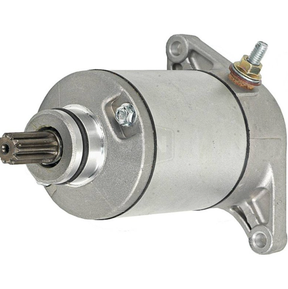 Starter motor, silver metal finish, for Arctic Cat 250/300 and Suzuki LT-F250/LT-F300 ATVs (OEM 3545-003)