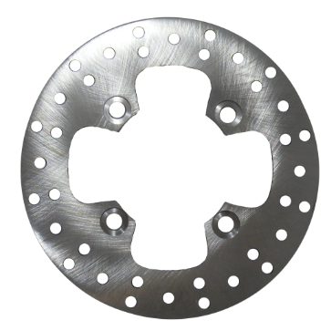 Front brake disc rotor for Kawasaki KVF Prairie/Brute Force (2002–2014) by ATV City, drilled perforated steel