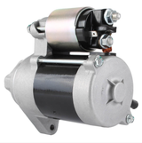 Kawasaki Mule KAF540 starter motor with solenoid mounted on top and silver-black housing.