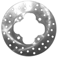 Front brake disc for Honda TRX420 Rancher ATV (2007–2014), cross-drilled metal rotor, OEM 45251-HP5-601