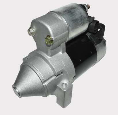 Starter motor for Polaris Ranger 653cc (2004–2006), DGT Agri OEM Ref 3088464, silver and black