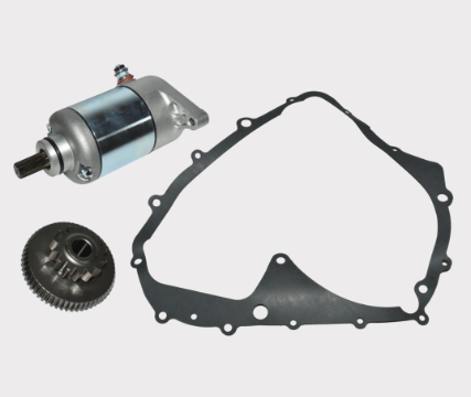 DGT Agri 3-piece Starter Motor Kit for Arctic Cat 366 FIS 4x4 400 TRV 2008-2010; includes starter, drive gear and gasket