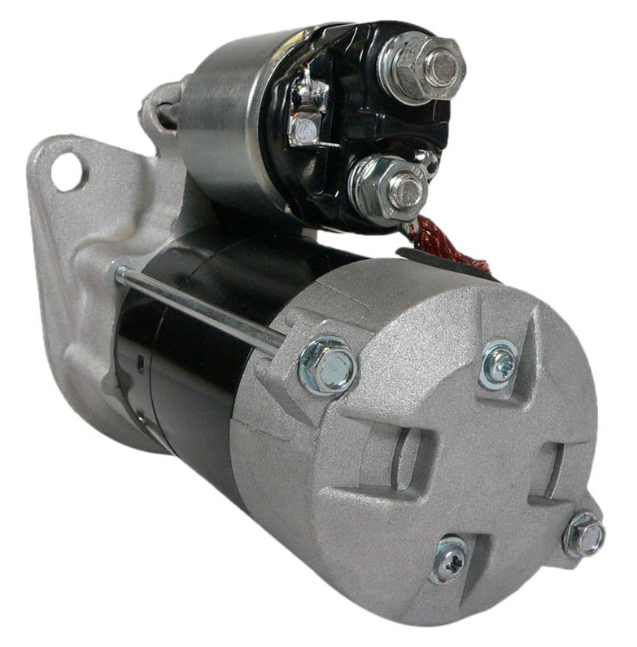 Starter motor ATV City OEM replacement for Cub Cadet Volunteer 4x4 Diesel; black and silver housing