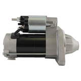 Starter motor ATV City for John Deere mowers/tractors/UTVs and Yanmar engines, black with silver housing.