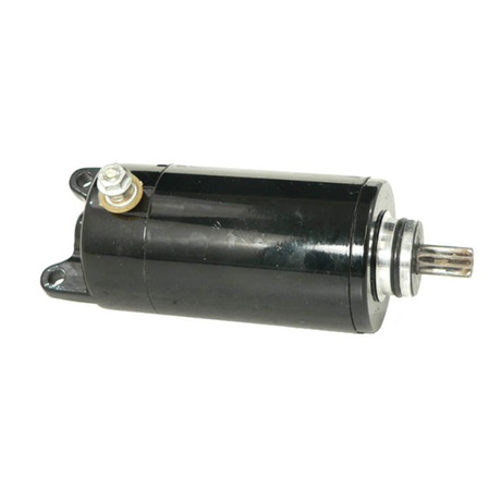 ATV City Chinese ATV Starter Motor, black metal starter with splined shaft.