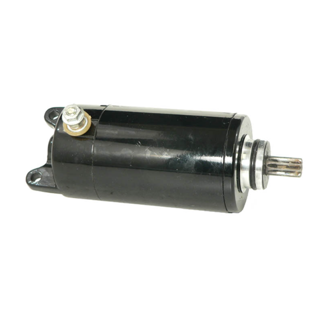 ATV City Chinese ATV Starter Motor, black metal starter with splined shaft.