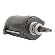Starter motor for Polaris Ranger 900 XP and RZR 4 XP 900, black housing with silver mounting flange and splined drive shaft