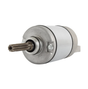 Starter motor for Suzuki LTA750X AXI King Quad — metal housing, silver finish, splined output shaft, 2009-2023 models