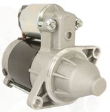 Starter motor by ATV City; silver/black finish, fits John Deere Gator XUV 620i/625i and Kawasaki Mule 2500/2510/2520.