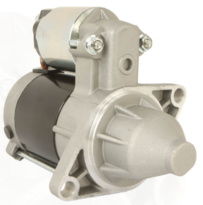 Starter motor by ATV City; silver/black finish, fits John Deere Gator XUV 620i/625i and Kawasaki Mule 2500/2510/2520.