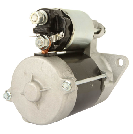 Starter motor for Cub Cadet Big Country and Kawasaki Mule KAF300, metallic silver with black housing