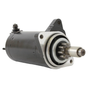 Sea Doo Jetski starter motor, black metal housing with drive gear shaft