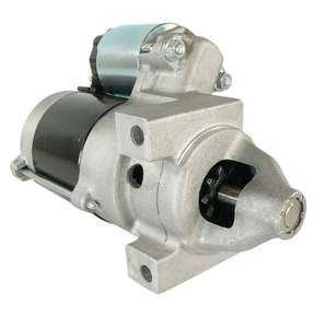 Starter motor for Kohler engine with silver housing and black body, OEM ref 24-098-01