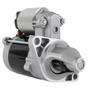 Starter Motor ATV City for John Deere and Kawasaki, silver/black metal housing.