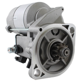 Starter motor ATV City for John Deere, Yanmar and Denso with gray metal housing.