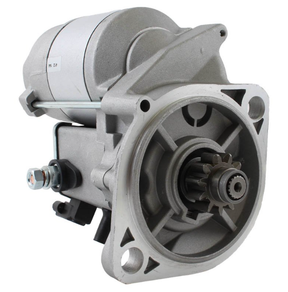 Starter motor ATV City for John Deere, Yanmar and Denso with gray metal housing.