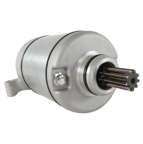 Starter motor for Yamaha Grizzly 550/700 and Kodiak 700, OEM ref 28P-81890-00-00, silver metal housing