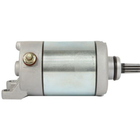 ATV City Starter Motor for Polaris 550 EPS/X2/XP SPORTSMAN; silver metal body with mounting tab.