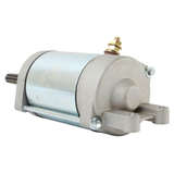 Starter motor by ATV City; silver cylindrical body with gray end housing and mounting lugs.