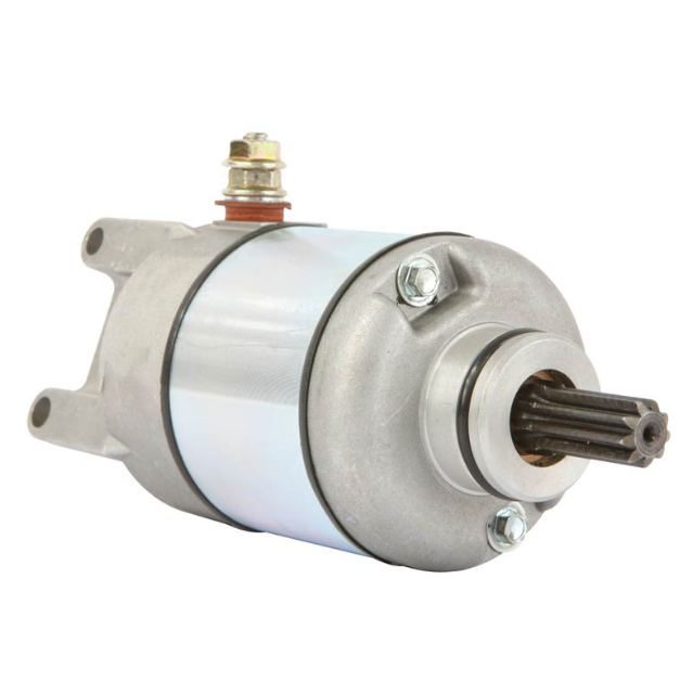 Starter motor for KTM 450/505 by ATV City, replaces 77340001000, metal body with spline drive shaft