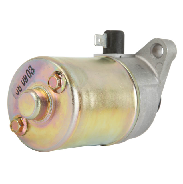 ATV City Kymco 12V starter motor for China-built powersports, gold-toned metal body