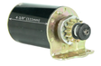 Starter motor for ATV City Briggs & Stratton engines, black cylindrical body with metal mounting flange and gear