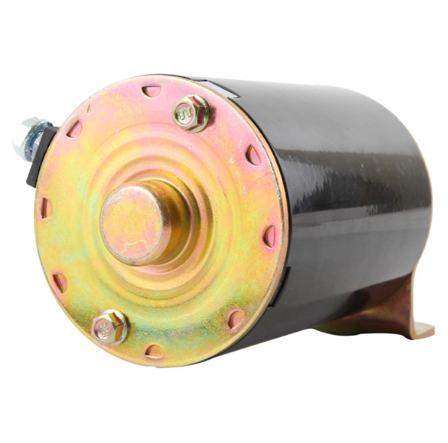 Starter motor ATV City; black metal body with gold-toned front flange, OEM ref 693552