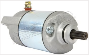 Starter motor, metallic finish, by DGT Agri for Kawasaki KLF400 Bayou / KVF400 Prairie / 600 Ninja (1993–2002)