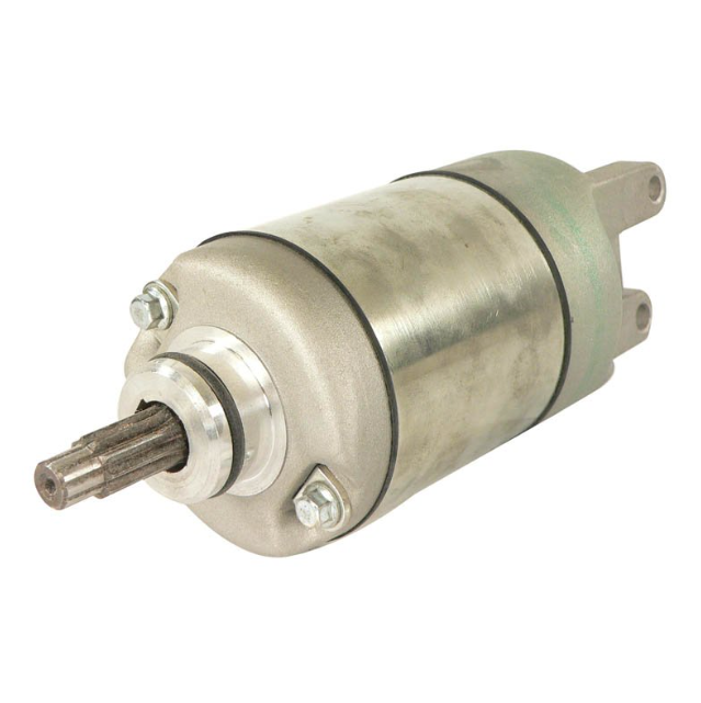Honda TRX 300 EX starter motor, silver metal body, ATV City brand.