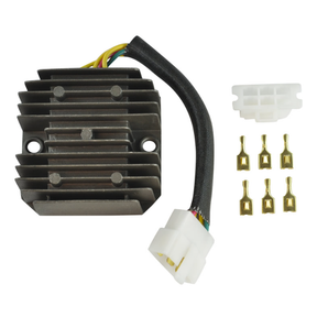 Regulator Rectifier for Polaris Phoenix 200/Sawtooth 200, DGT Agri; black heatsink, white connector, six terminals