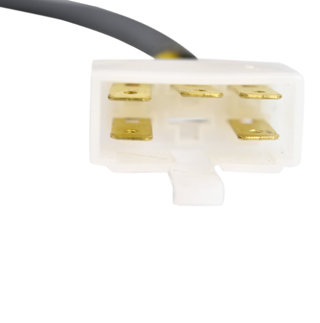 Regulator rectifier for Polaris Phoenix/Sawtooth by DGT Agri, white housing with six gold blade terminals