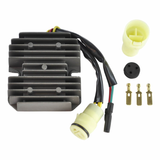 Regulator Rectifier for Honda TRX 300 EX Fourtrax Sportrax by ATV City, gray aluminum heatsink with wiring harness