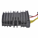 MOSFET Regulator Rectifier module with gray heatsink and red and yellow wires