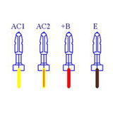 ATV City Regulator Rectifier wiring diagram with four terminals AC1, AC2, +B, E and color-coded leads.