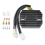 ATV City MOSFET Regulator Rectifier with wiring harness and connectors; black finned heat sink.