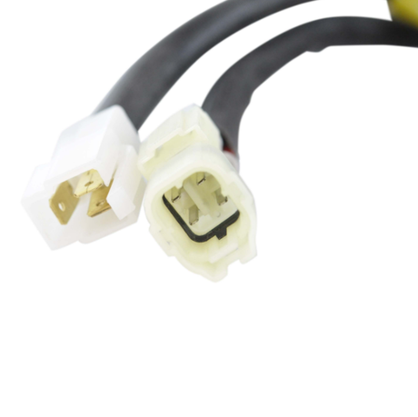 MOSFET regulator rectifier with dual white connectors and black cables