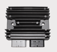 Regulator Rectifier for Honda TRX 420 Rancher 2007-2014 with black aluminum heatsink and dual connectors