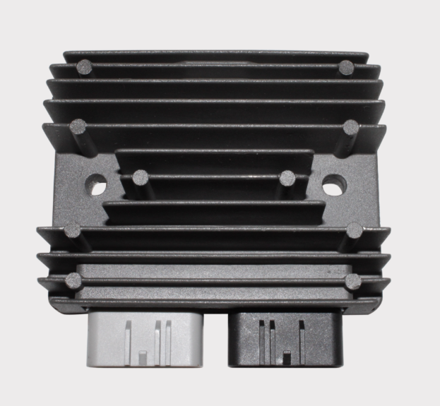 Regulator Rectifier for Honda TRX 420 Rancher 2007-2014 with black aluminum heatsink and dual connectors