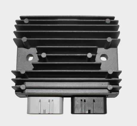 Regulator Rectifier for Honda TRX 420 Rancher 2007-2014 with black aluminum heatsink and dual connectors