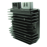 MOSFET regulator rectifier for ATVs, black finned heatsink module with dual top connectors