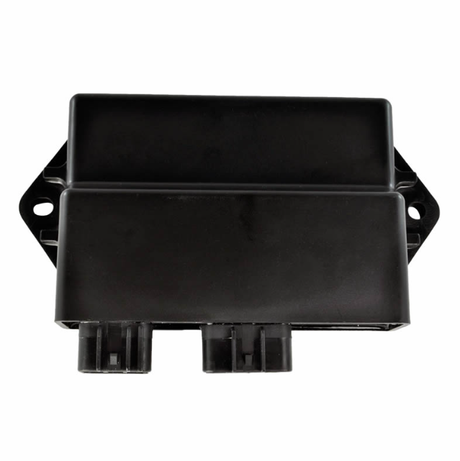 CDI module for Yamaha YFM 350 Warrior, black ignition control unit with dual bottom connectors and mounting tabs