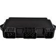 CDI module for Yamaha ATVs YFM 660 Grizzly, YXR 450 Rhino, YXR 660 Rhino; black ignition control with three connectors.
