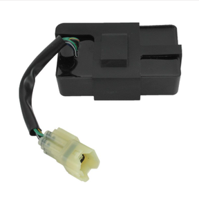 CDI module for Kymco MXU 250 ATV, black housing with yellow connector