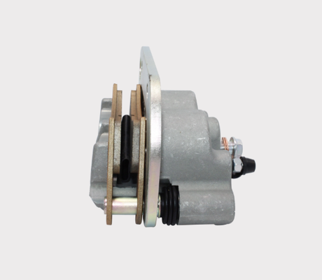Front Left Brake Caliper for Polaris Ranger 570 EFI, gray metal caliper with mounting bracket, by ATV City, 2014–2023