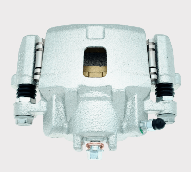 Front left brake caliper, metallic silver, for Honda Pioneer 500/520/700.